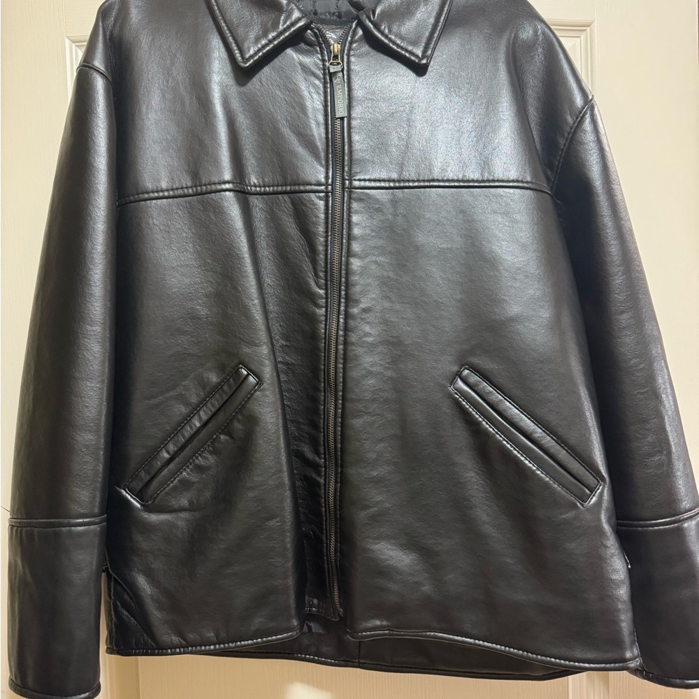 Giovanni Men's Black Leather Jacket